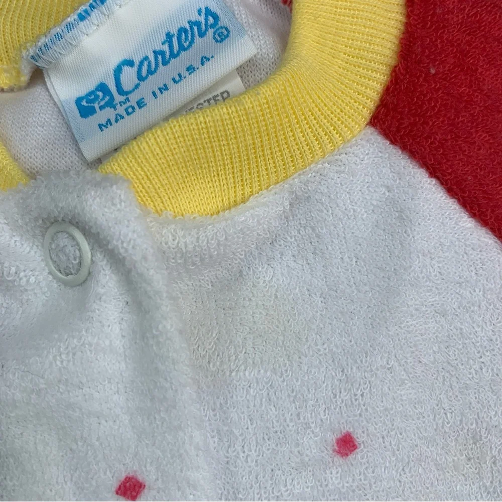 VTG Carters Nursery Rhyme Humpty Dumpty Baby Boy Newborn‎ Footed Onesie